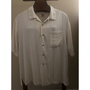 Eagle Dry Goods Signature Series 100% Silk Camp Shirt Size Extra Large Beige